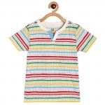 Miniklub Knit T-Shirt - White/Green/Red, 2-3yr